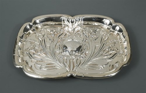 Lot 96 - An Edward VII Art Nouveau dressing table tray