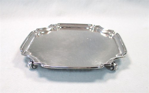 Lot 130 - A George VI silver waiter