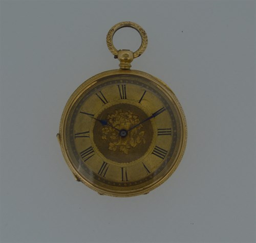 Lot 185 - An unsigned continental open faced pocket watch