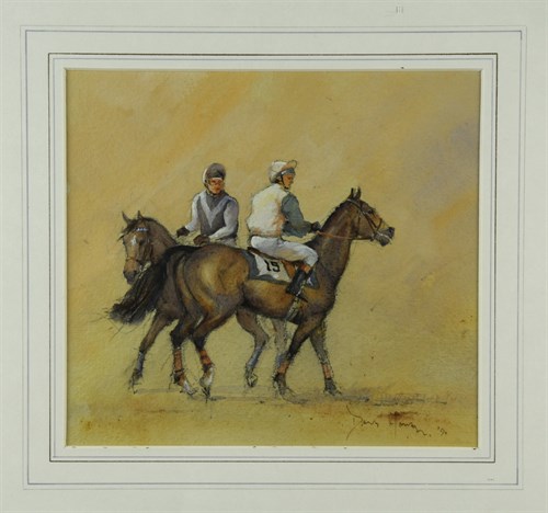 Lot 107 - David Howell, Ready to go, watercolour over a...