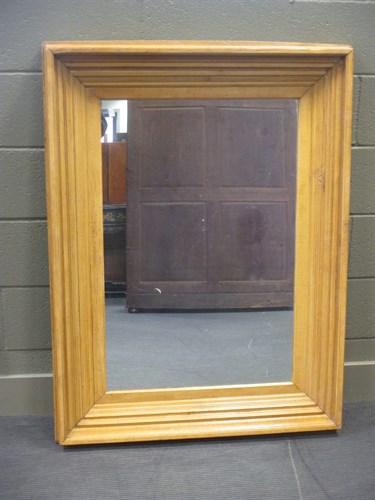Lot 386 - A pine framed mirror overall size 90.5 x 123cm