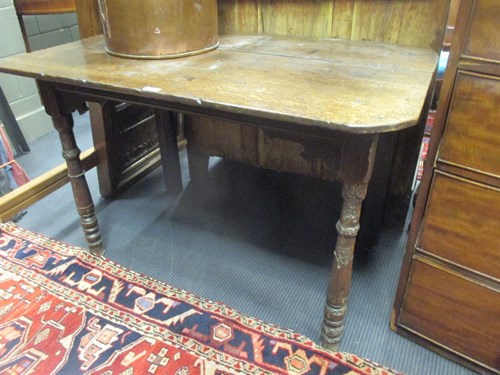 Lot 456 - A 17th century oak side table 78 x 83 x 56cm
