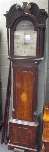 Lot 419 - A George III mahogany longcase clock with a...