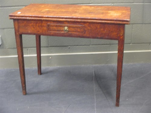 Lot 397 - A North Country oak and mahogany banded tea...