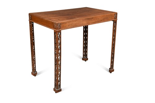 Lot 593 - A George III ‘Chippendale’ mahogany side table