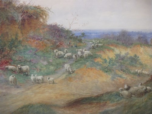 Lot 329 - English School early 20th century, Sheep in a...