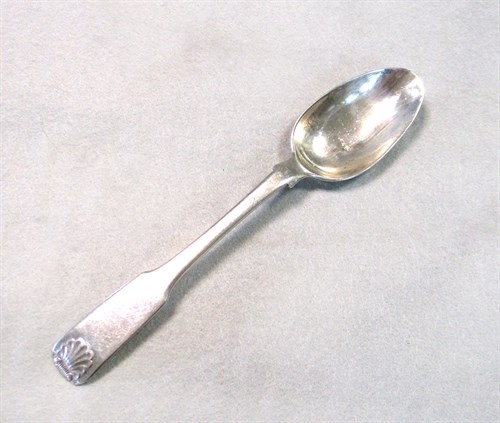 Lot 156 - Inverness - A George III Scottish silver dessert spoon