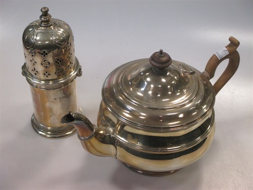 Lot 280 - A silver circular teapot, circa 1920s, by...