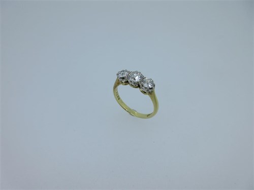 Lot 204 - A three stone diamond ring