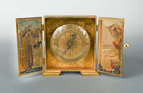 Lot 101 - Leroy & Fils, Paris, 'Just', an Art Deco gilt metal mantel timepiece