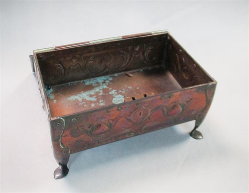 Lot 88 - An Arts & Crafts copper table casket by James Smithies, Wilmslow, 1900