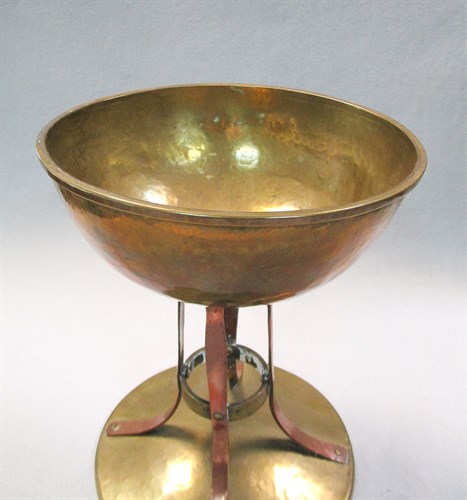 Lot 90 - An Arts & Crafts copper and brass centrepiece