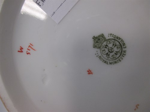 Lot 9 - A Royal Worcester blush ivory tobacco jar and...