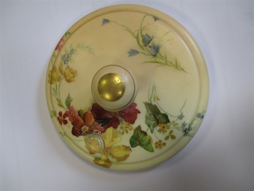 Lot 9 - A Royal Worcester blush ivory tobacco jar and...