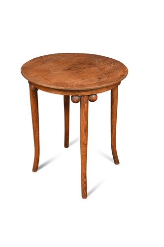 Lot 115 - In the manner of Josef Hoffmann, a Secessionist stained ply and bentwood occasional table, circa 1910