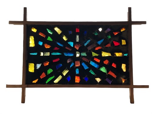 Lot 105 - A 1970s abstract acrylic panel