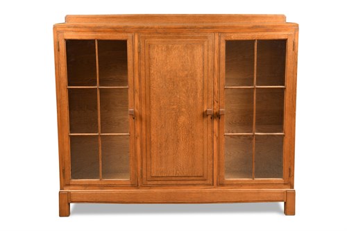 Lot 128 - Paul Matt for Brynmawr, a glazed oak 'Gower Dwarf' bookcase