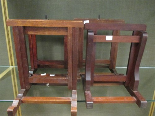 Lot 400 - Two hydes mahogany table easels and two others...