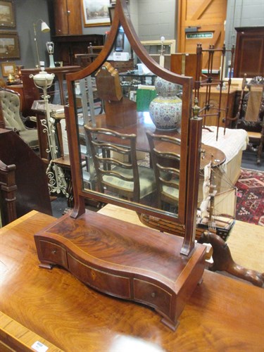 Lot 463 - A 19th century mahogany dressing table mirror...