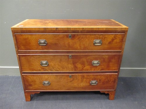 Lot 462 - A George IV mahogany straight front chest of...