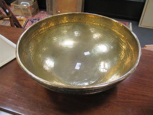 Lot 114 - An Eastern engraved tray top, an Eastern bowl,...
