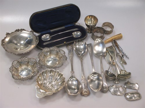 Lot 265 - A pair of 18th century silver table spoons...