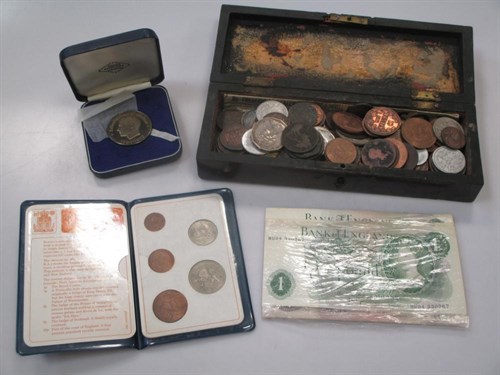 Lot 169 - A silver Machin-head medallion of QEII, old GB...