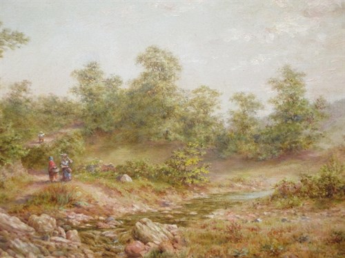 Lot 309 - J Vaughan Roberts, Welsh landscape with...