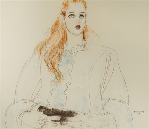 Lot 382 - Jo Brocklehurst (British, 1935-2006) Portrait...