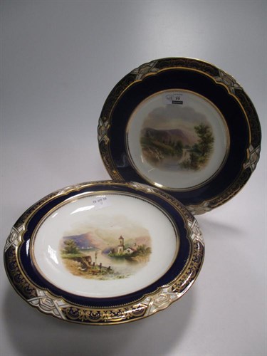 Lot 55 - A 19th century porcelain (possibly Coalport)...