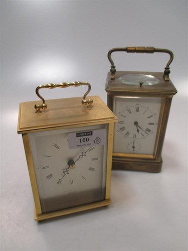 Lot 100 - An early 20th century carriage clock with...