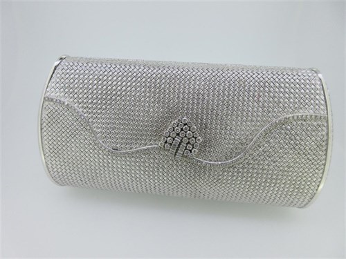 Lot 242 - Carl Bucherer - A lady's diamond set evening clutch bag
