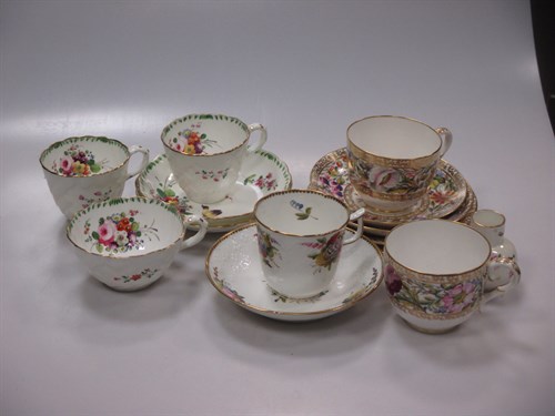 Lot 74 - A Rockingham trio and cup and saucer; two...