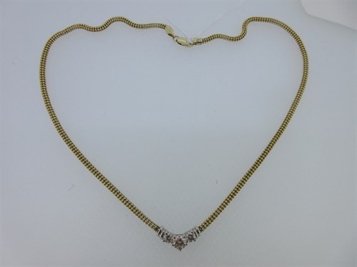 Lot 179 - A diamond set and fancy link chain necklace