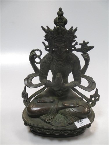 Lot 124 - An Asian Buddhist temple figure