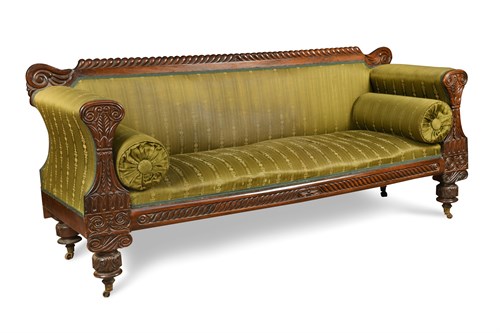 Lot 638 - A William IV rosewood framed sofa