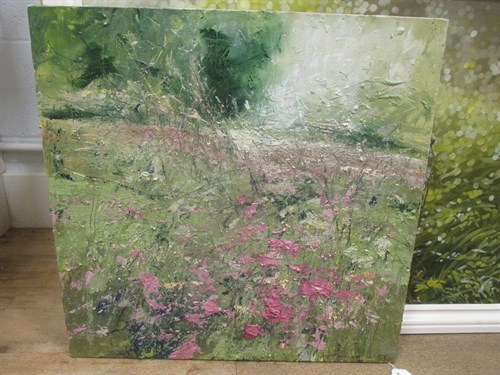 Lot 366 - Hamish Moyle 'Sow Thistles', acrylic on board,...