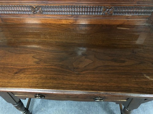 Lot 122 - An Arts and Crafts walnut side table, the...