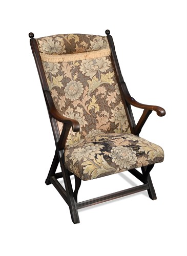 Lot 427 - An Aesthetic period X-frame armchair