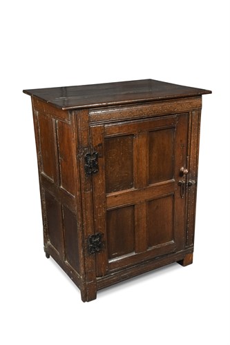 Lot 522 - A 17th century oak dwarf cupboard