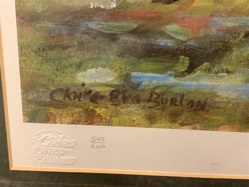 Lot 33 - Claire Eva Burton, Jumping a fence, colour...