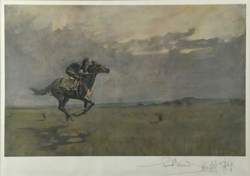 Lot 38 - Lionel Edwards, 'At half speed gallop' artists...