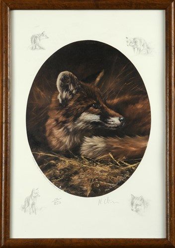 Lot 67 - Mick Cawston, Fox, colour print, signed ltd...