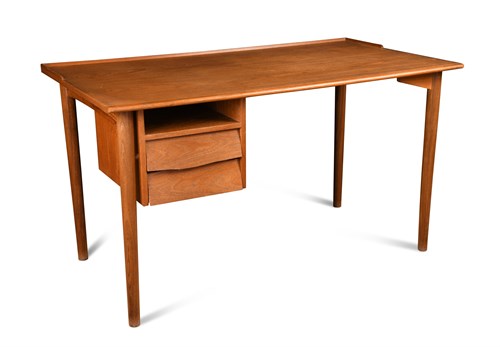 Lot 180 - A mid-century Danish teak desk