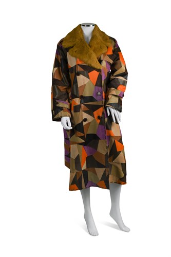 Lot 77 - A Versus Versace patchwork leather coat