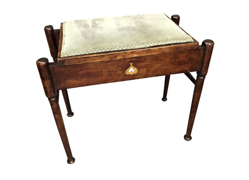 Lot 116 - A Glasgow School stained beech piano stool