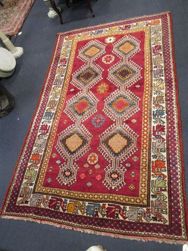 Lot 509 - A Qashgaii rug of attractive design 233 x 141 cm