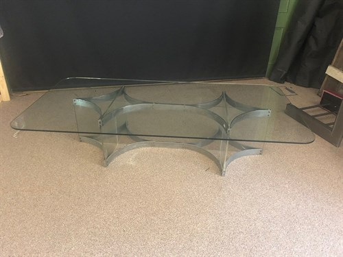 Lot 433 - A suite of 1960s-1970s chrome and perspex furniture