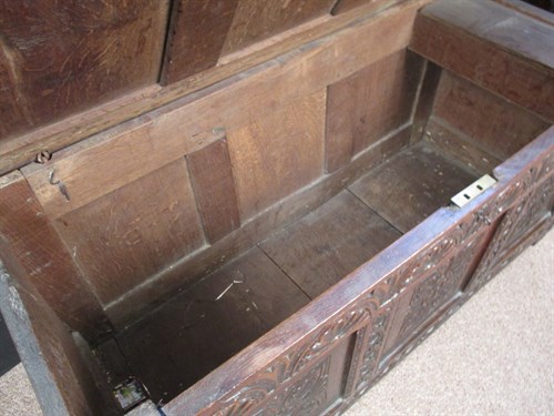 Lot 535 - A late 17th century oak coffer