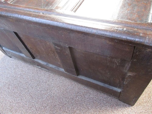 Lot 535 - A late 17th century oak coffer